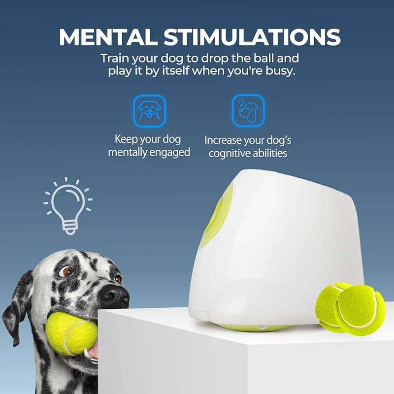 ALL FOR PAWS Automatic Dog Ball Launcher for Medium to Large Dogs, Interactive Tennis Ball Thrower, Rechargeable Dog Toy Mental Stimulation Training Game for Energetic Dogs - Image 2