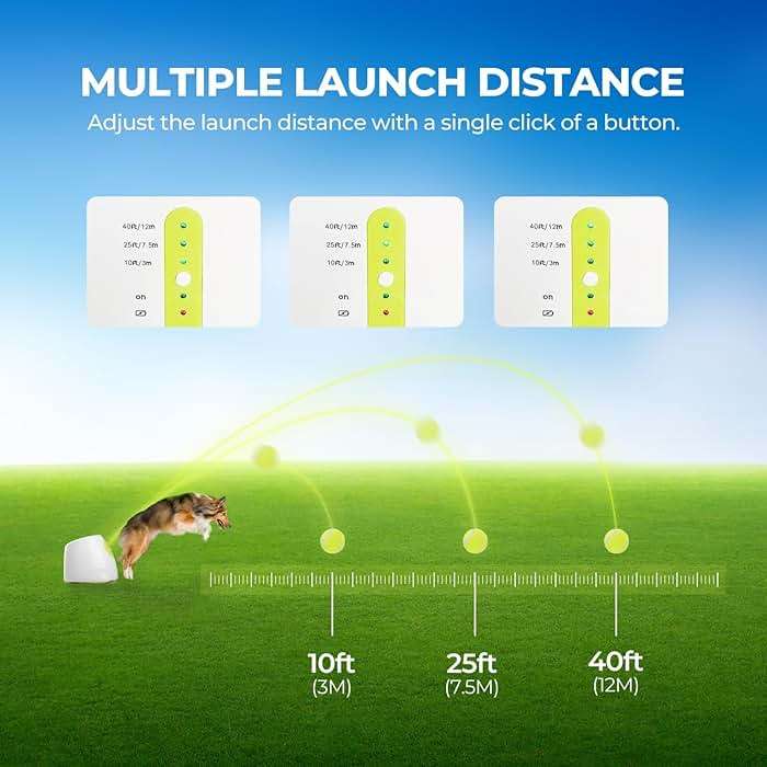 ALL FOR PAWS Automatic Dog Ball Launcher for Medium to Large Dogs, Interactive Tennis Ball Thrower, Rechargeable Dog Toy Mental Stimulation Training Game for Energetic Dogs - Image 4