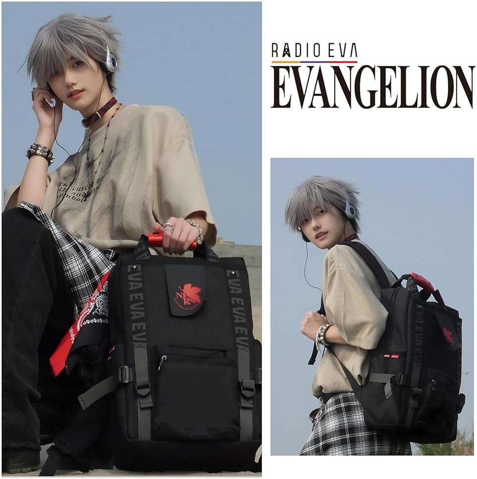 FIREFIRST X Neon Genesis Evangelion Anime Backpack,15.6 Inch Laptop Bag for Travel/Office- Anime Merch for Birthday Gifts - Image 4