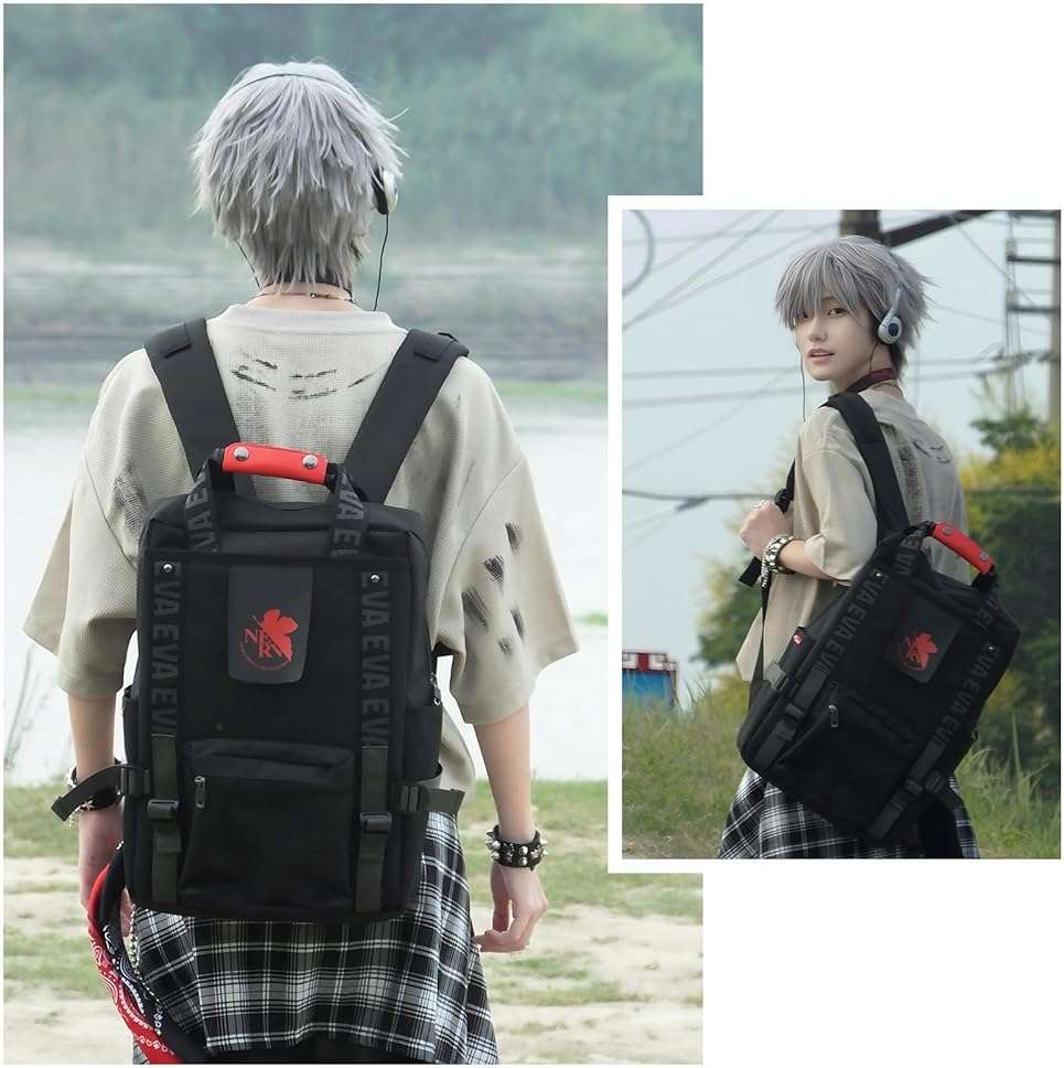 FIREFIRST X Neon Genesis Evangelion Anime Backpack,15.6 Inch Laptop Bag for Travel/Office- Anime Merch for Birthday Gifts - Image 6