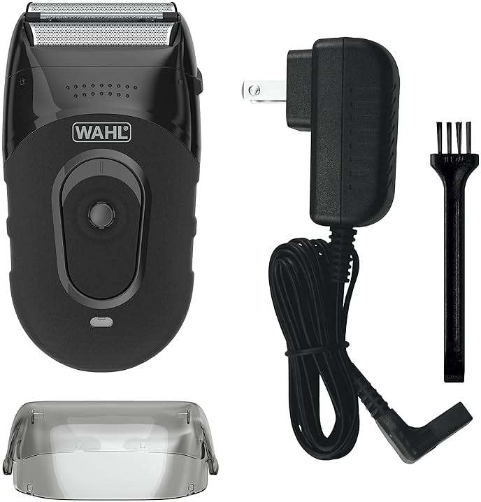 Wahl Compact Rechargeable Lithium Ion Shaver Kit with Hygienic Rinseable Foils & Cutter Bar with Dual Flexible Foils that Move with the Contours of Your Face - 7065 - Image 2