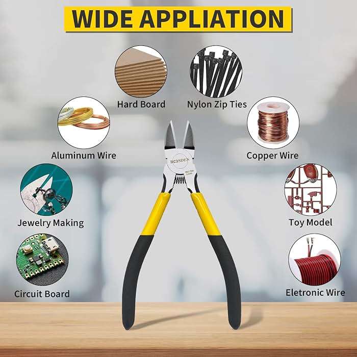 Wire Cutters 5 Pack, 6 inch Flush Cutters, BOOSDEN Spring Loaded Cutting Pliers,Precision Side Cutters,Sharp Diagonal Cutters,Small Wire Snips for Crafting - Image 5