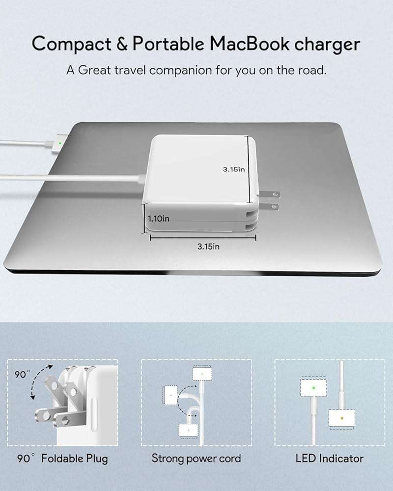 NSPENCM 85W Mac Book Pro Charger, Replacement AC 85w 2T-Tip Connector Power Adapter,Laptop Charger Compatible with MacBook pro & Mac Book Pro 13 inch-15 inch Retina After Mid 2012 - Image 2