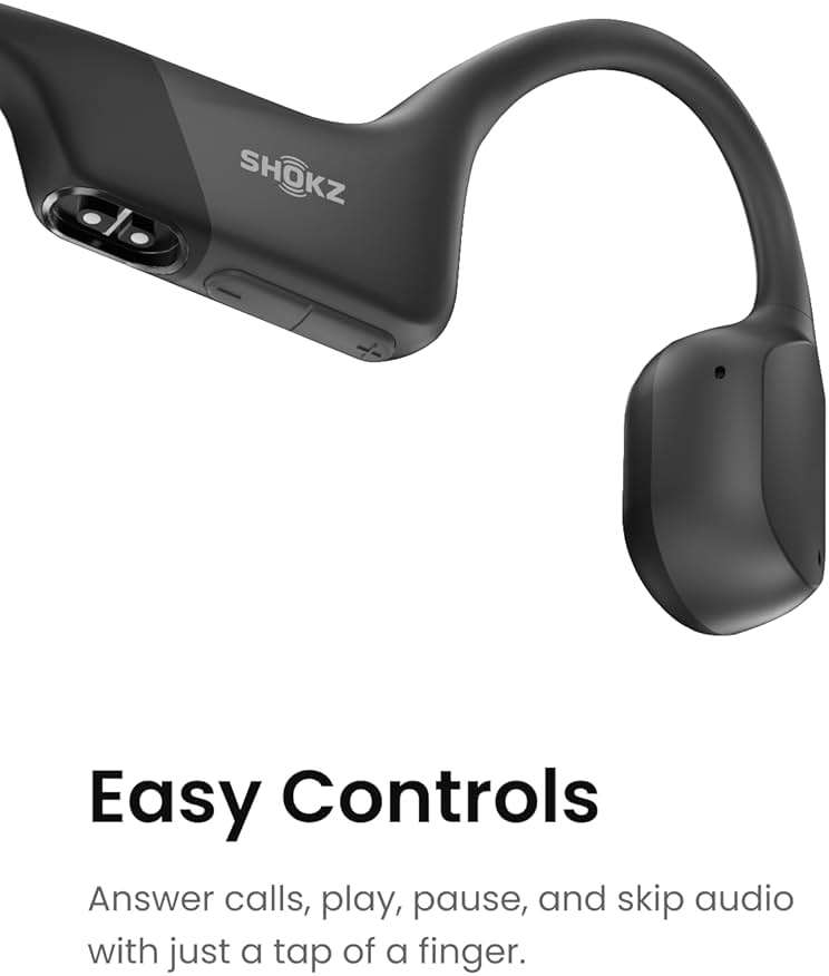 SHOKZ OpenRun Bone Conduction Open-Ear Bluetooth Sport Headphones, Running Workout，Sweat Headband, IP67 Sweat Resistant, 8H Playtime, Mic, Black - Image 7
