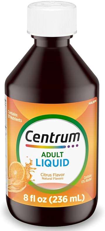 Centrum Liquid Multivitamin for Adults, Multivitamin/Multimineral Supplement with B Vitamins and Antioxidants, Citrus Flavor - 8 Fl Oz - Image 1