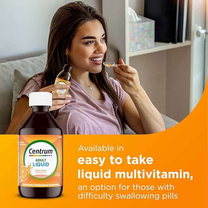 Centrum Liquid Multivitamin for Adults, Multivitamin/Multimineral Supplement with B Vitamins and Antioxidants, Citrus Flavor - 8 Fl Oz - Image 9