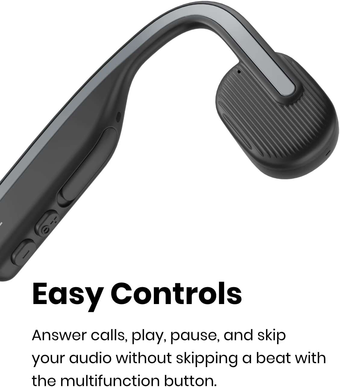 SHOKZ OpenMove - Open-Ear Bluetooth Sport Headphones, Bone Conduction Wireless Earphones, Sweatproof for Running and Workouts, with Sticker Pack, Grey - Image 8