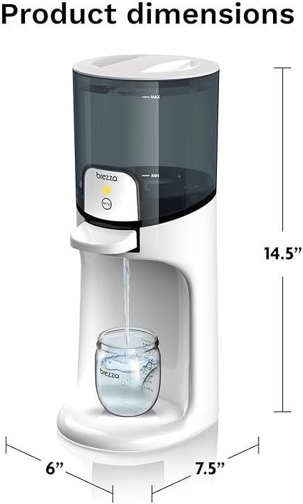 Baby Brezza Instant Baby Bottle Maker with 3 Temperature Settings for Formula Warming, 50oz Tank Capacity, 24/7 Warm Water Dispenser, Electric Kettle Alternative - Image 2