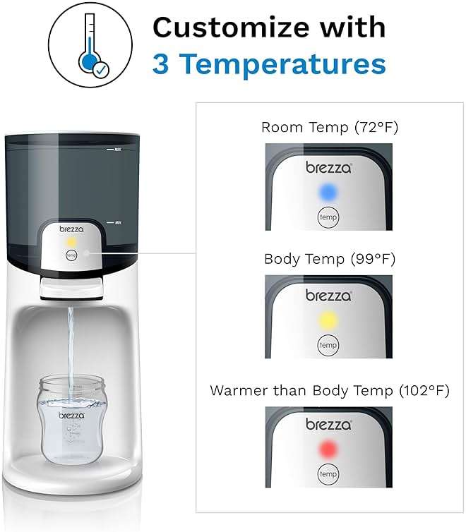 Baby Brezza Instant Baby Bottle Maker with 3 Temperature Settings for Formula Warming, 50oz Tank Capacity, 24/7 Warm Water Dispenser, Electric Kettle Alternative - Image 4