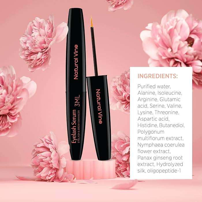 Natural Vine Eyelash Growth Serum: Lash Enhancing Serum with Advanced Formula to Boost Longer Fuller and Thicker Looking Lashes - Vegan & Cruelty-Free for Sensitive Eyes 3mL 3 Months Supply - Image 5