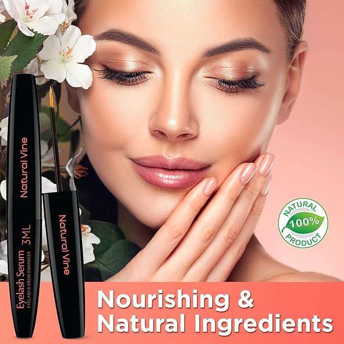 Natural Vine Eyelash Growth Serum: Lash Enhancing Serum with Advanced Formula to Boost Longer Fuller and Thicker Looking Lashes - Vegan & Cruelty-Free for Sensitive Eyes 3mL 3 Months Supply - Image 7