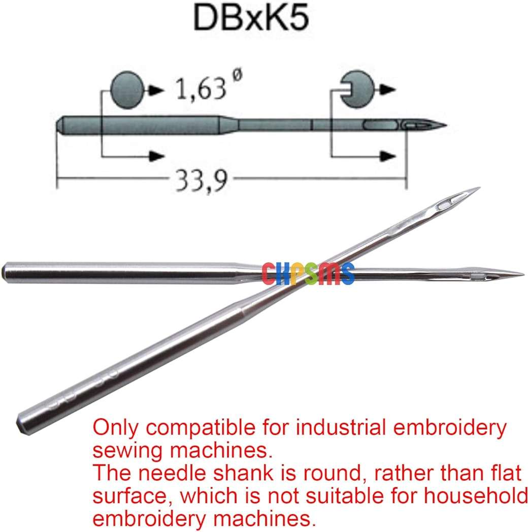 50PCS Groz Beckert DBXK5 Industrial Embroidery Machine Needles in CKPSMS Clear Plastic Box Compatible with/Replacement for Tajima Brand Barudan Brand SWF Brand (65/9) - Image 2