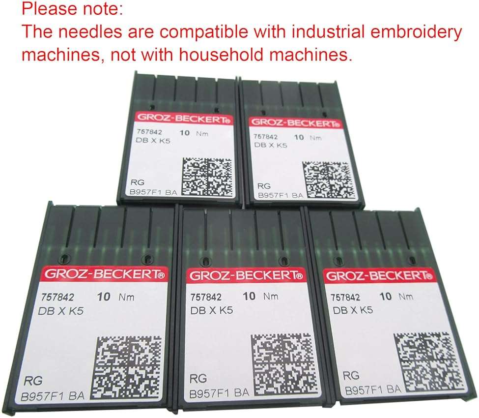 50PCS Groz Beckert DBXK5 Industrial Embroidery Machine Needles in CKPSMS Clear Plastic Box Compatible with/Replacement for Tajima Brand Barudan Brand SWF Brand (65/9) - Image 3