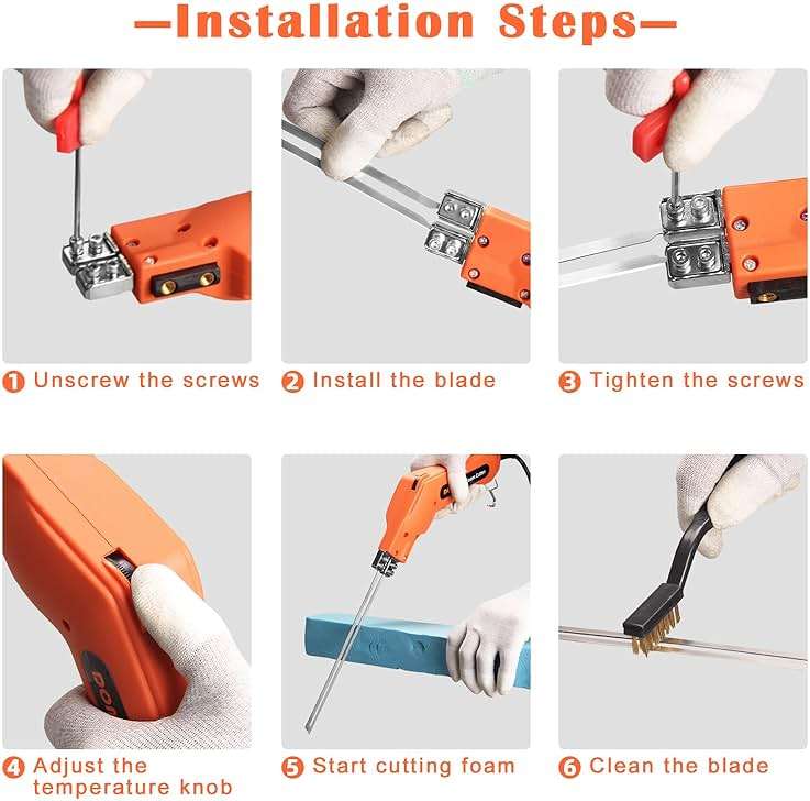 DOMINOX Hot Knife Foam Cutter, Foam Cutting Tool Kit, Heavy-duty Case Styrofoam Cutter for Cutting Foam Board Insulation, EPP, EPS, XPS, EVA, EPE, PU, KT Board, Sponge, Nylon - Image 7