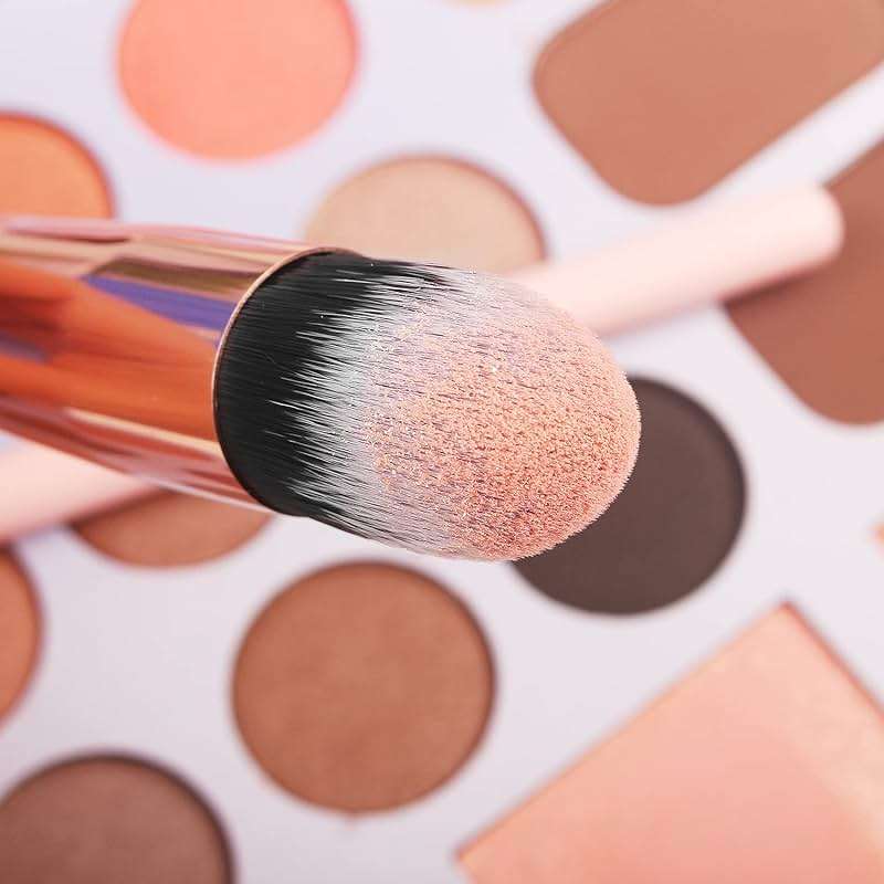 Real Perfection Makeup Brush Set 16 Pcs with 1 Eyebrow Razor Premium Synthetic Foundation Powder Concealers Eyeshadow Blush Makeup Brushes Make up Brushes Kit (Pink) - Image 9