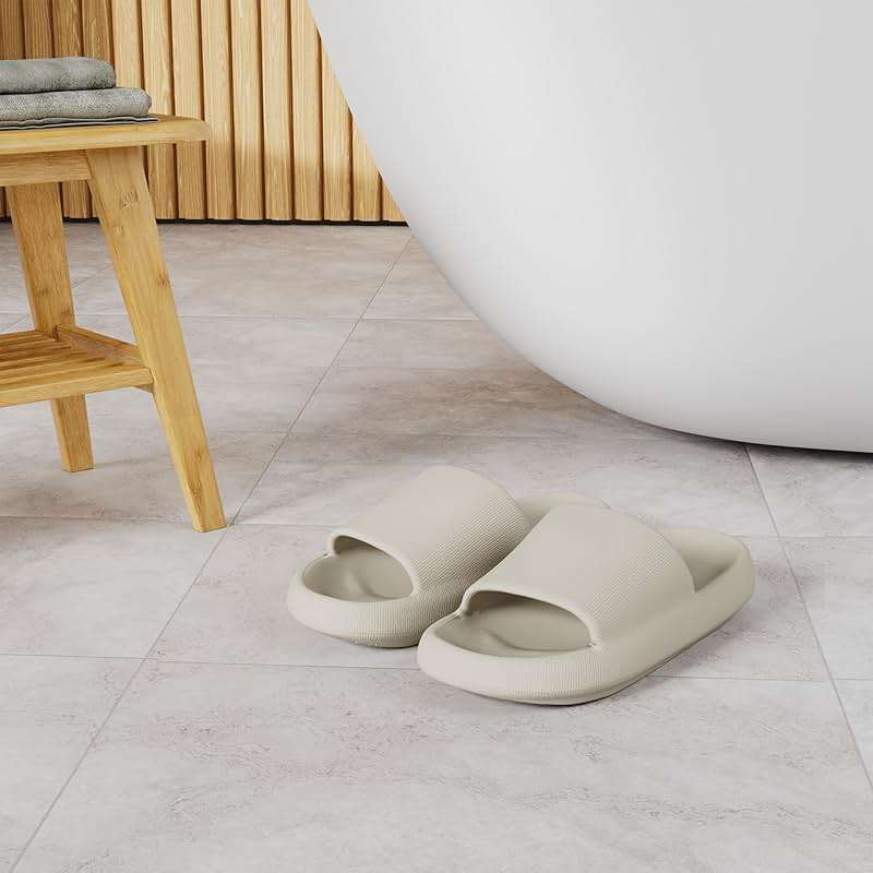 Joomra Pillow Slippers for Women and Men Non Slip Quick Drying Shower Slides Bathroom Sandals | Ultra Cushion | Thick Sole - Image 2