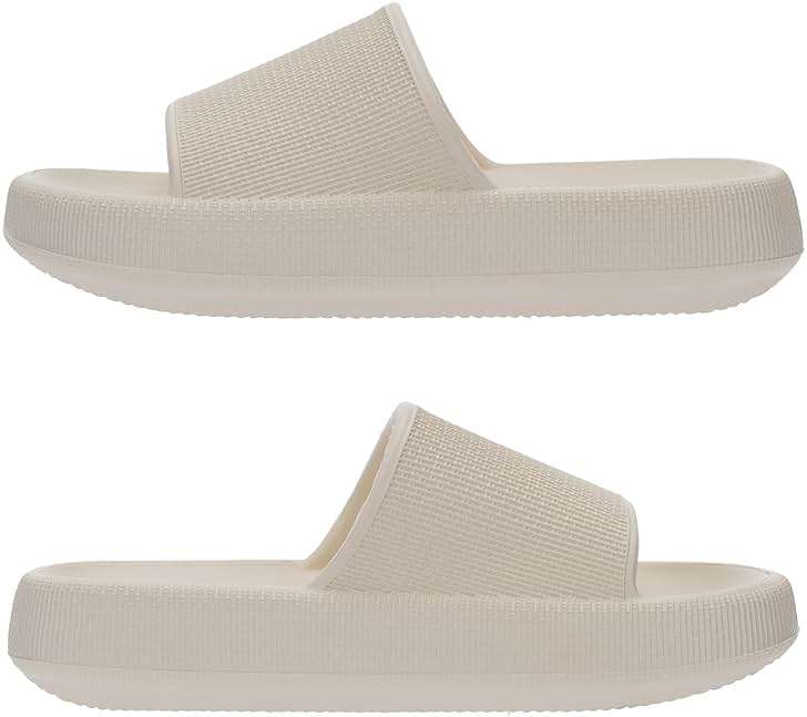 Joomra Pillow Slippers for Women and Men Non Slip Quick Drying Shower Slides Bathroom Sandals | Ultra Cushion | Thick Sole - Image 3
