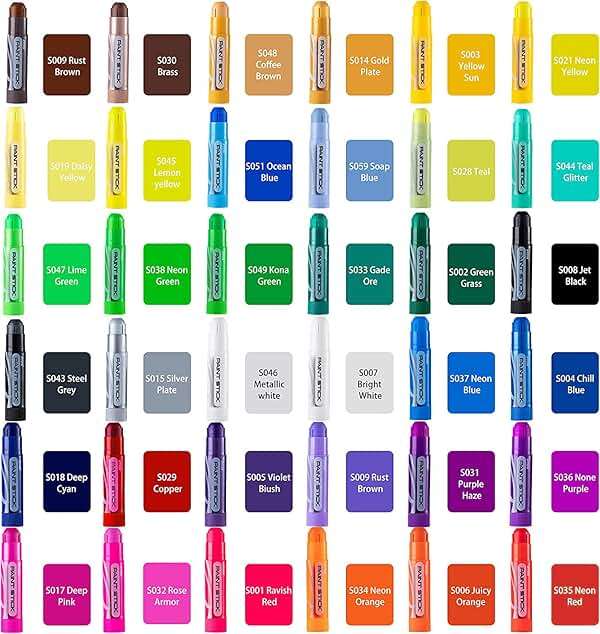 JOYIN 36 Colors Washable Tempera Paint Sticks, Art Supplies, Paint for Kids, Quick Drying and No Mess Arts Project, Gifts for Kids and Artists Birthday Valentine Easter Gifts for Boys Girls - Image 5