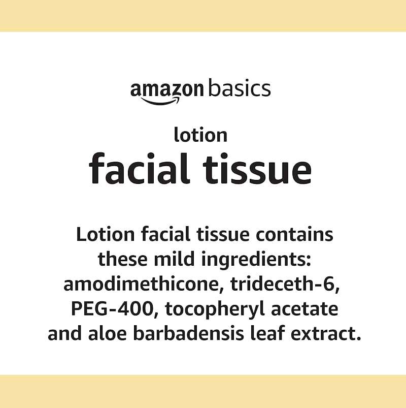 Amazon Basics Facial Tissues with Lotion, 2-Ply, 300 Count (4 Boxes, 75 Tissues per Box), Packaging May Vary - Image 5
