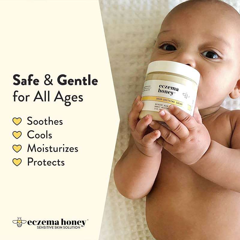 ECZEMA HONEY Original Skin-Soothing Cream - Organic Hand & Body Eczema Relief - Natural Honey Lotion for Dry, Itchy, & Irritable Skin (4 Oz) - Image 3