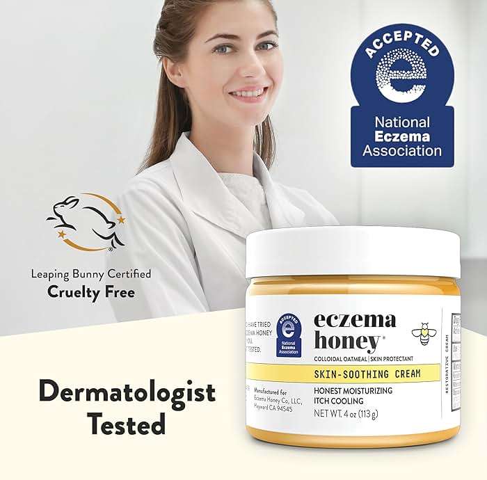 ECZEMA HONEY Original Skin-Soothing Cream - Organic Hand & Body Eczema Relief - Natural Honey Lotion for Dry, Itchy, & Irritable Skin (4 Oz) - Image 6