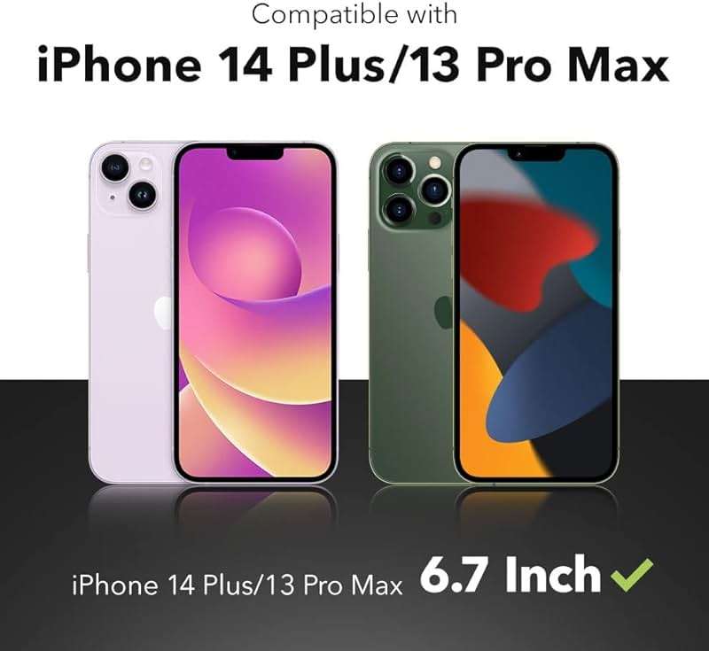 ZAGG Glass Elite VisionGuard Screen Protector for Apple iPhone 14 Plus/ 13 Pro Max - 5X Stronger, Blue-Light Protection, Anti-Fingerprint Technology, InvisibleShield, Easy to Install - Image 2