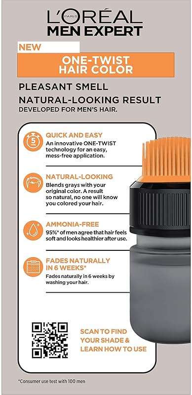 L’Oreal Paris Men Expert One Twist Mess Free Permanent Hair Color, Mens Hair Dye to Cover Grays, Easy Mix Ammonia Free Application, Dark Brown 03, 1 Application Kit - Image 2
