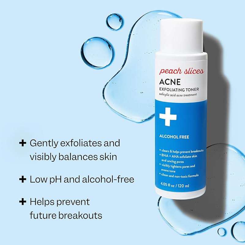 Peach Slices - Acne Exfoliating Toner (4.05 oz) - 2% Salicylic Acid Acne Treatment - Clear & Prevent Breakouts - Lactic & Glycolic Acid - Cucumber - Vegan, Cruelty Free, Korean Skin Care & Beauty - Image 2