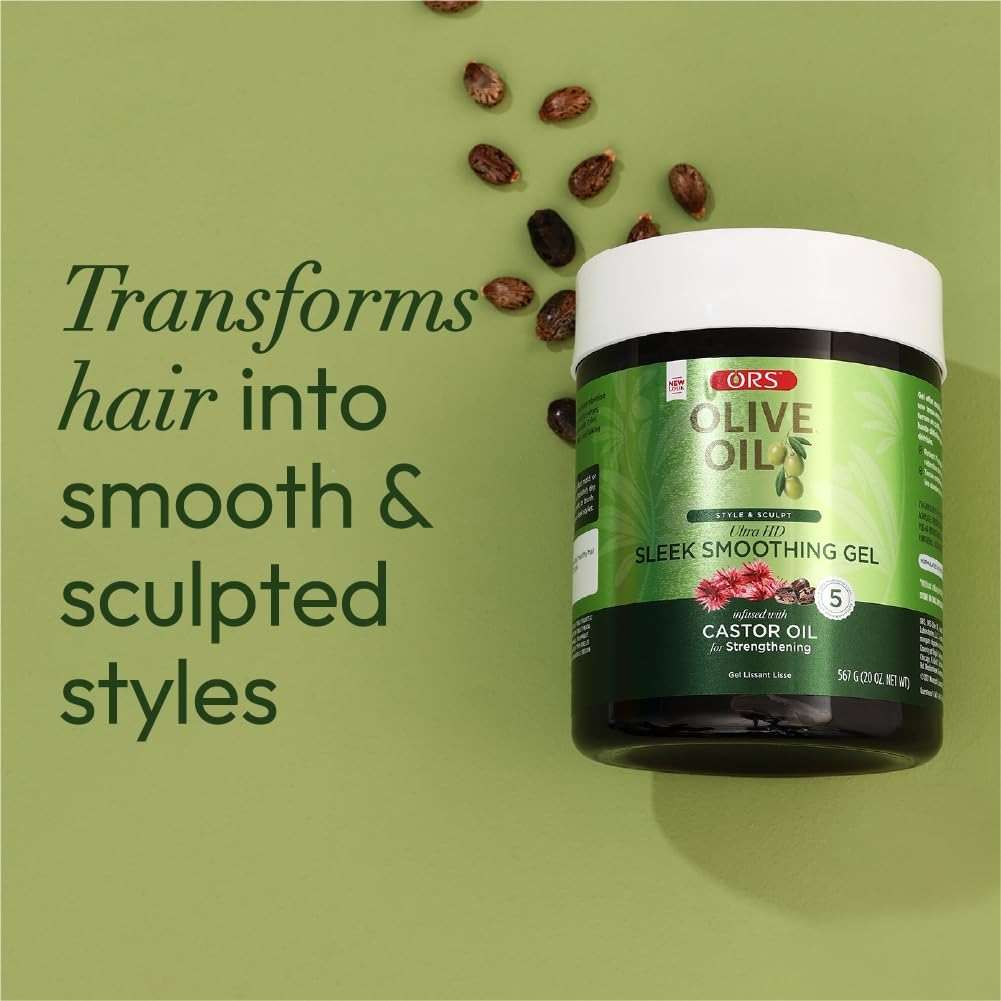 ORS Olive Oil Style & Sculpt Ultra HD Sleek Smoothing Gel with Castor Oil 20 Ounces - Image 7