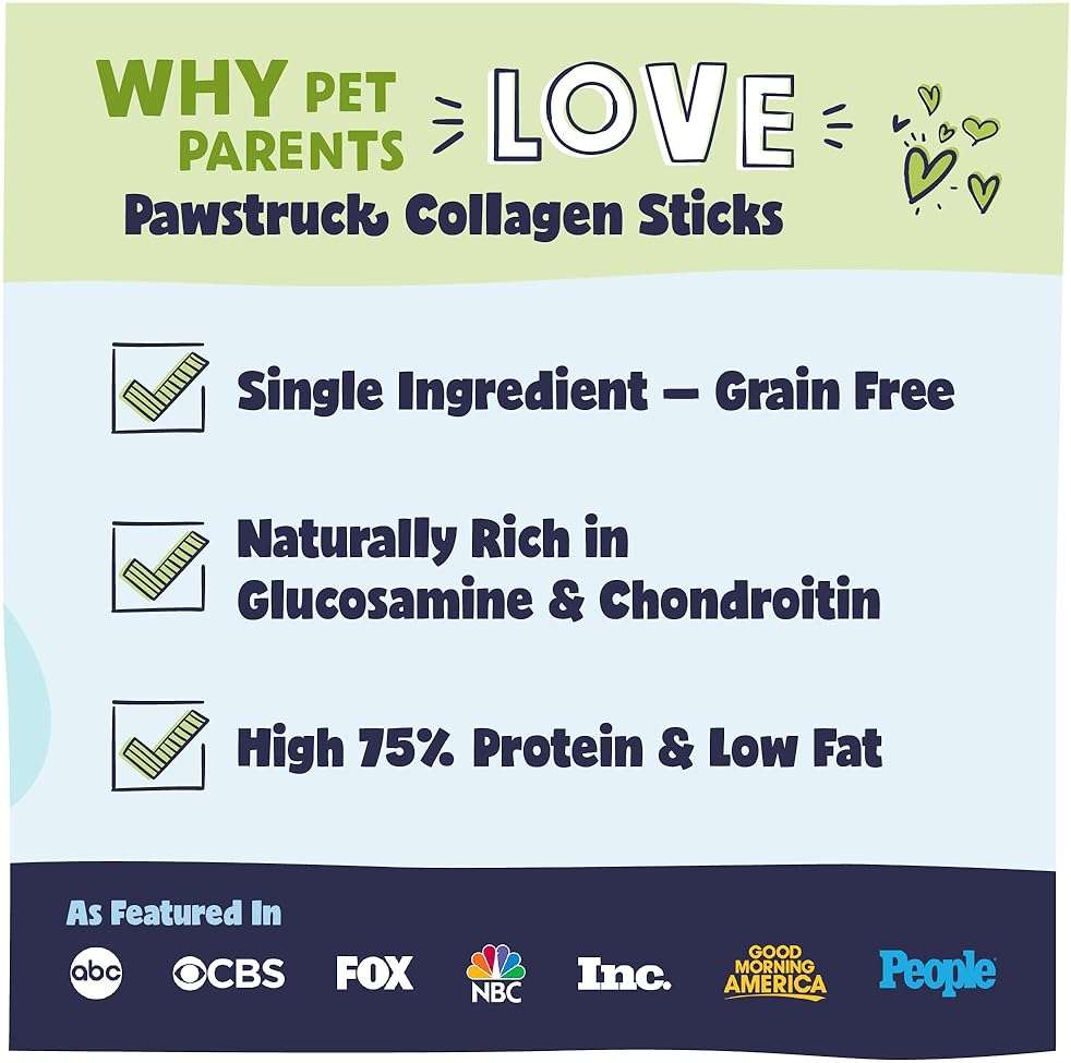 Pawstruck Natural 5-7" Beef Collagen Sticks for Dogs – Long-Lasting Rawhide Alternative, High Protein & Low Fat with Chondroitin & Glucosamine – 5 Pack - Image 3