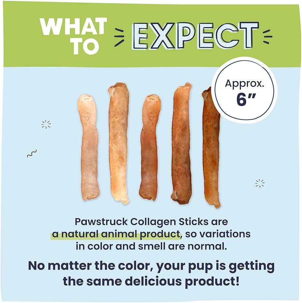 Pawstruck Natural 5-7" Beef Collagen Sticks for Dogs – Long-Lasting Rawhide Alternative, High Protein & Low Fat with Chondroitin & Glucosamine – 5 Pack - Image 7