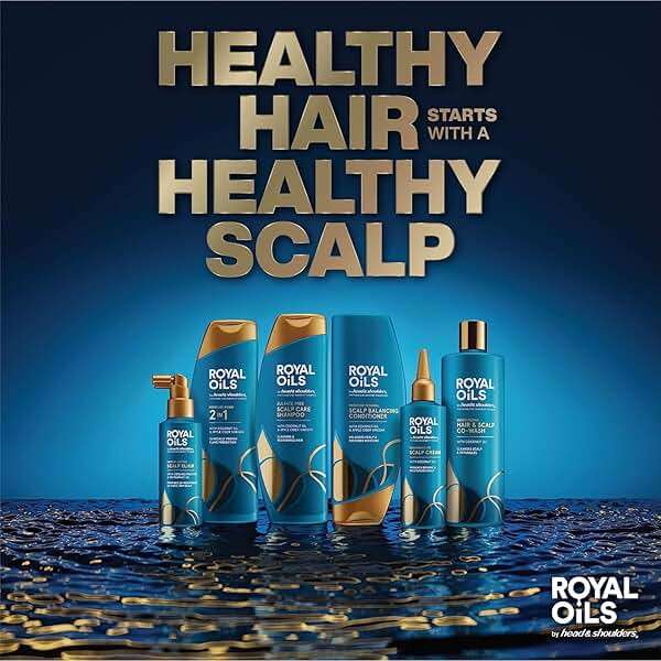 Head & Shoulders Royal Oils Shampoo and Conditioner Set, 1% Pyrithione Zinc, Scalp Care & Hydration, Moisture Renewal Conditioner + Anti-Dandruff Shampoo, 12.8 fl oz Each - Image 4