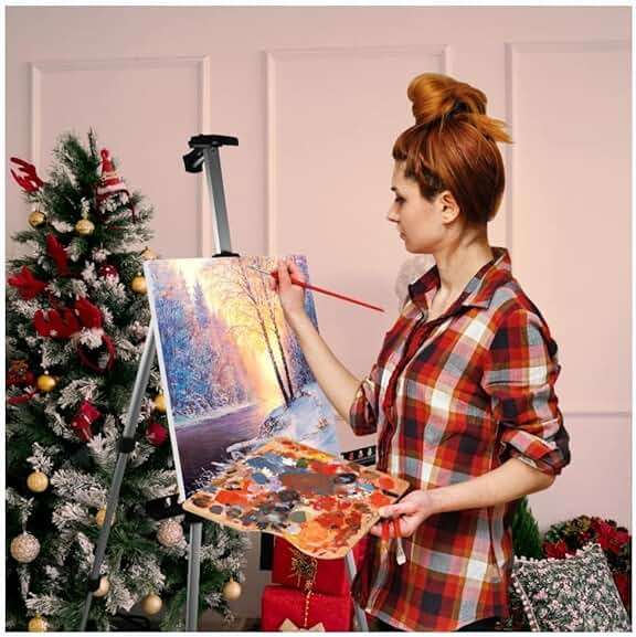 Art Easel Stand for Painting and Sign - RRFTOK 17 to 66 Inch Adjustable Aluminum Tripod Easels for Display, Portable Canvas and Poster Stand with Carry Bag for Beginners, Students and Classroom Use - Image 5
