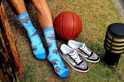 Mens Funny Crazy Socks Unisex Novelty Cool Funky 3D Printed Crew Socks Boys Patterned Basketball Tube Socks Christmas Gifts - Image 8