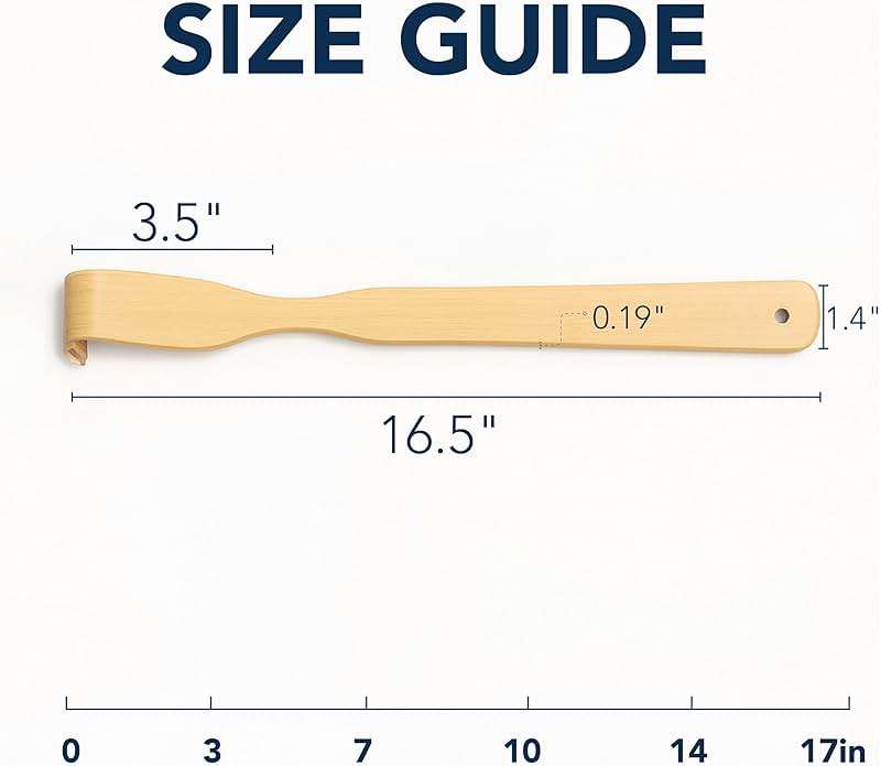 Slick- Bamboo Back Scratcher, 16.5”, 2 Pack, Wooden Back Scratcher Long Handle for Men and Women - Image 6
