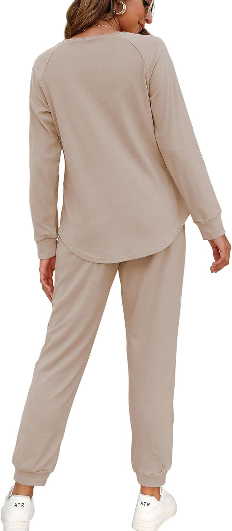 WIHOLL Two Piece Outfits for Women Lounge Sets Button Down Sweatshirt Sweatpants Sweatsuits Set with Pockets - Image 2