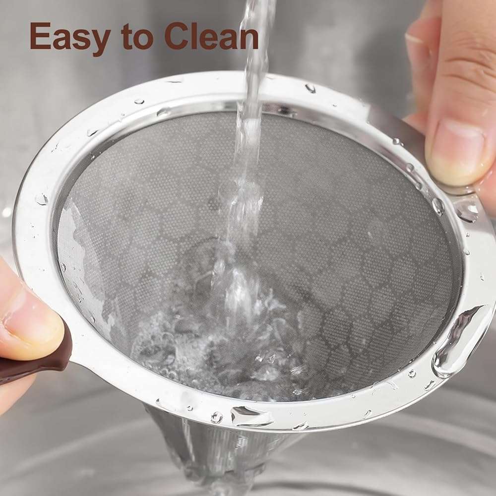 Pour Over Coffee Dripper, MISETTO Stainless Steel Filter,Easy to Clean Paperless pour over coffee maker,Reusable Filter,Cone Dripper with Removable Cup - Image 6