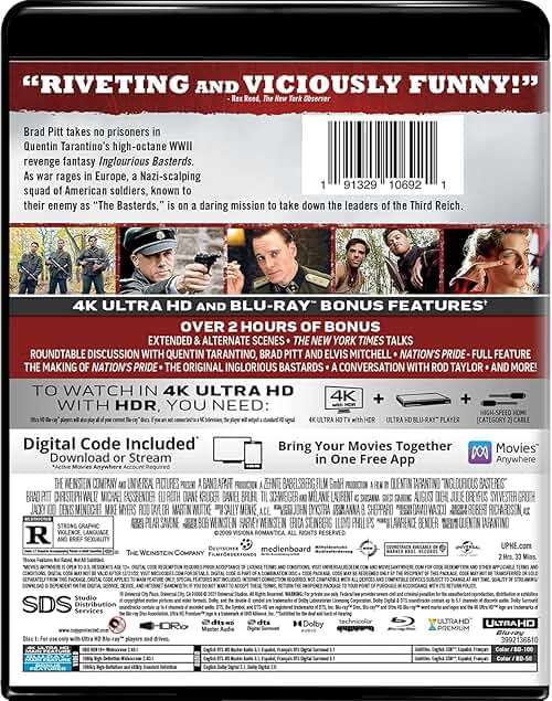 Inglourious Basterds - 4K Ultra HD + Blu-ray + Digital [4K UHD] - Image 3