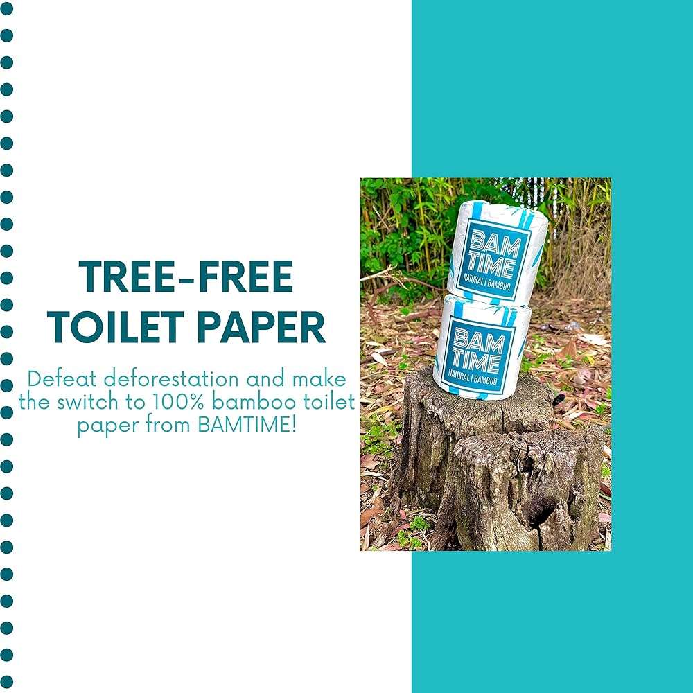 Toilet Paper, 100% 3ply Bamboo Toilet Paper, 24 Rolls, 300 sheets, 7200 Count, pack of 24, plastic free, Tree free, Biodegradable - Image 9