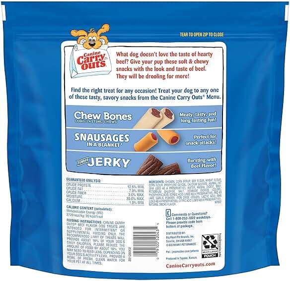 Canine Carry Outs Beef Flavor Dog Treats, 47oz Bag - Image 3