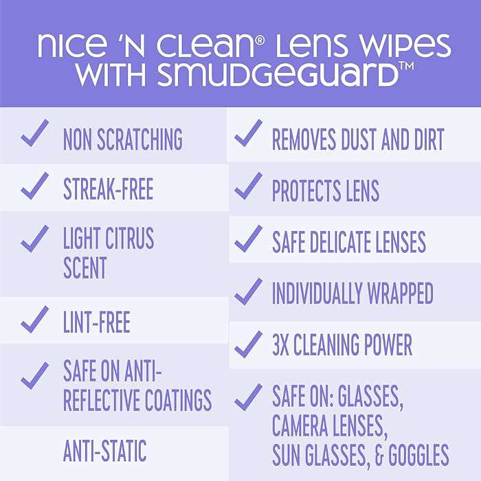 Nice 'n Clean SmudgeGuard Lens Cleaning Wipes (100 Total Wipes) | Pre-Moistened Individually Wrapped Wipes | Non-Scratching & Non-Streaking | Safe for Eyeglasses, Goggles, & Camera Lens - Image 8
