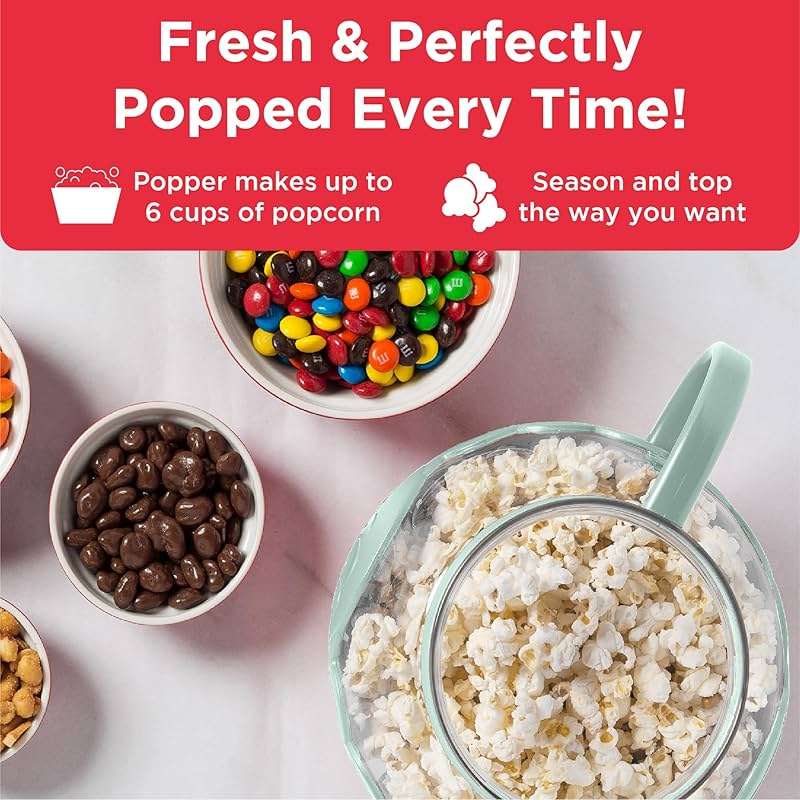 Ecolution Patented Micro-Pop Microwave Popcorn Popper with Temperature Safe Glass, 3-in-1 Lid Measures Kernels and Melts Butter, Made Without BPA, Dishwasher Safe, 1.5-Quart, Aqua - Image 5