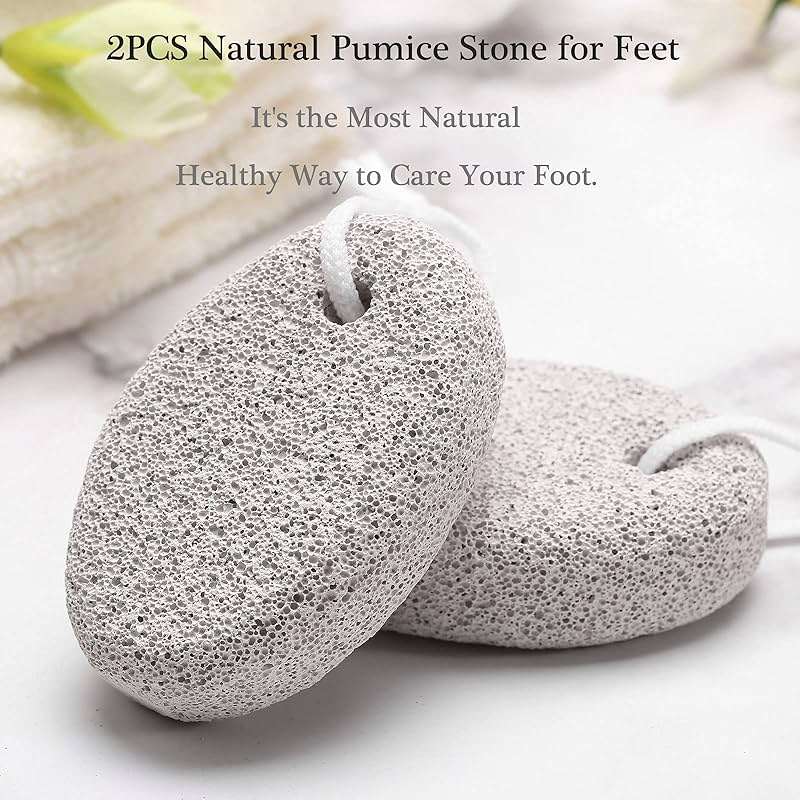 2PCS Natural Pumice Stone for Feet, HOOMBOOM Lava Pedicure Tools Hard Skin Callus Remover for Men/Women Feet and Hands - Natural Foot File Exfoliation to Remove Dead Skin - Image 2