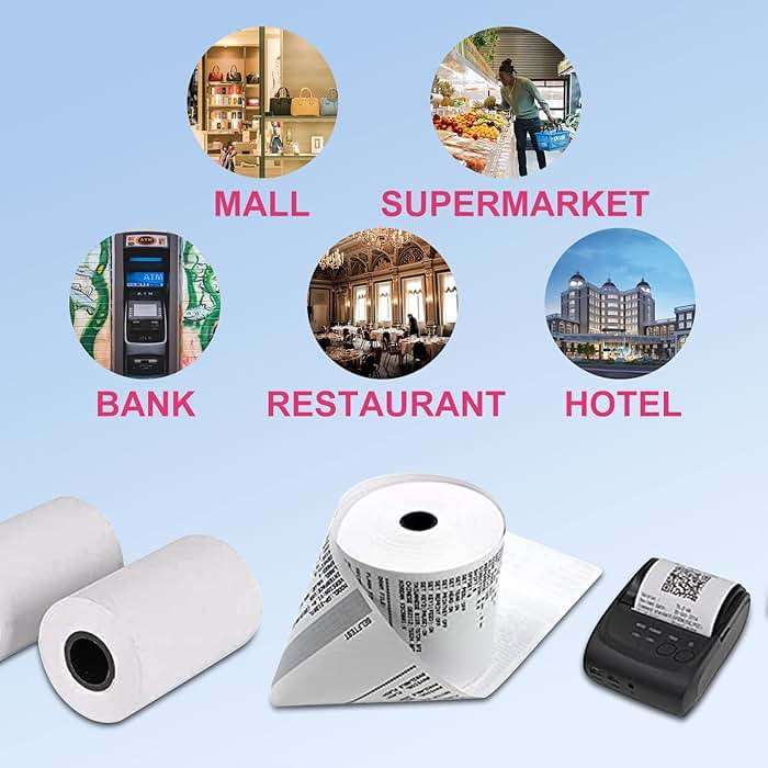 (50 Rolls) LabelMore 2 1/4" X 50' Thermal Paper Rolls, Credit Card Paper Rolls Thermal, Cash Register Roll, Premium Pos Thermal Printer Paper - Image 6