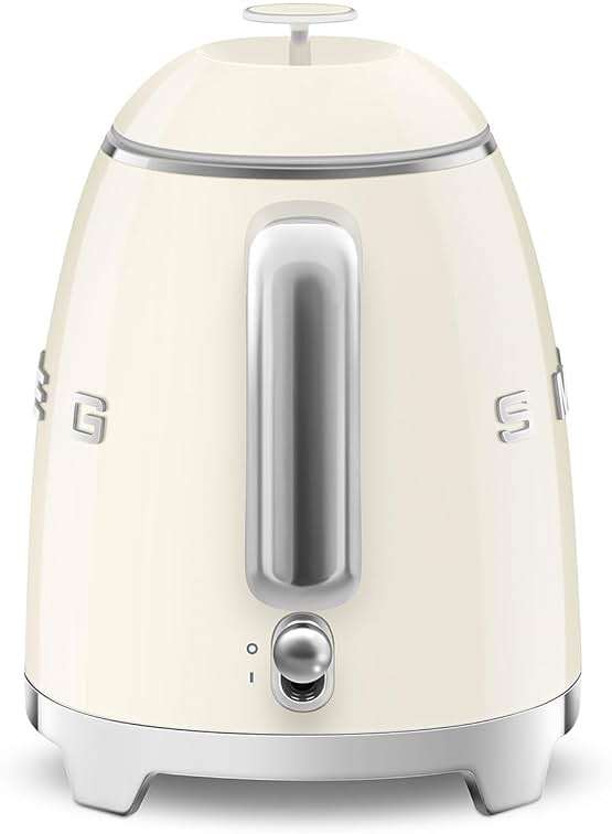 SMEG Mini 50's Retro Style 3 Cup Electric Kettle with Double Wall Anti Slip Base and Water Level Indicator (Cream) - Image 5