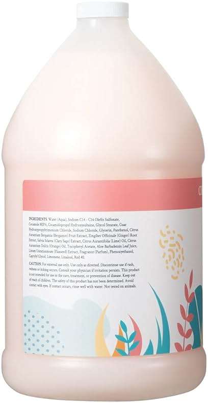 Ginger Lily Farms Botanicals Moisturizing Shampoo for All Hair Types, Champagne Mimosa, 100% Vegan & Cruelty-Free, Citrus Blend Scent, 1 Gallon (128 fl oz) Refill - Image 3