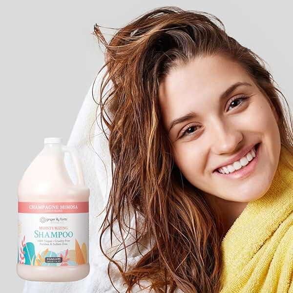 Ginger Lily Farms Botanicals Moisturizing Shampoo for All Hair Types, Champagne Mimosa, 100% Vegan & Cruelty-Free, Citrus Blend Scent, 1 Gallon (128 fl oz) Refill - Image 5