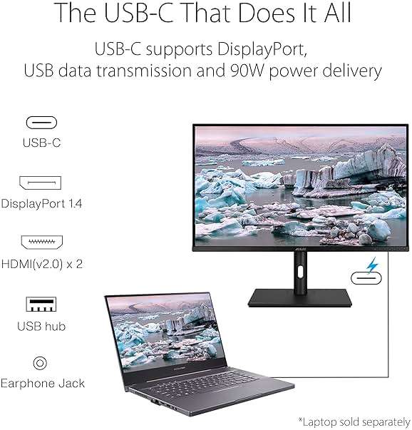 ASUS ProArt Display 32” 4K HDR Monitor (PA329CV) - UHD (3840 x 2160), IPS, 100% sRGB/Rec.709, ΔE < 2, Calman Verified, USB-C Power Delivery, DisplayPort, HDMI, USB 3.1 Hub, C-clamp, Height Adjustable - Image 7