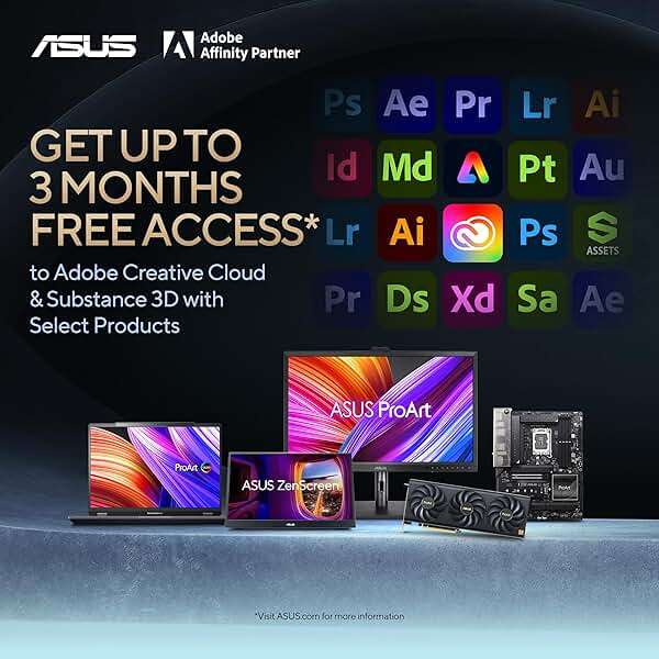 ASUS ProArt Display 32” 4K HDR Monitor (PA329CV) - UHD (3840 x 2160), IPS, 100% sRGB/Rec.709, ΔE < 2, Calman Verified, USB-C Power Delivery, DisplayPort, HDMI, USB 3.1 Hub, C-clamp, Height Adjustable - Image 9
