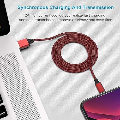 [Apple MFi Certified] 6Pack 3/3/6/6/6/10 FT iPhone Charger Nylon Braided Fast Charging Lightning Cable Compatible iPhone 14 Pro/13 mini/13/12/11 Pro MAX/XR/XS/8/7/Plus/6S/SE/iPad - Image 4